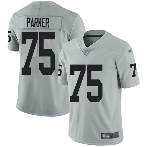 Men Oakland Raiders Limited Silver Brandon Parker Jersey NFL Football 75 Inverted Legend Jersey